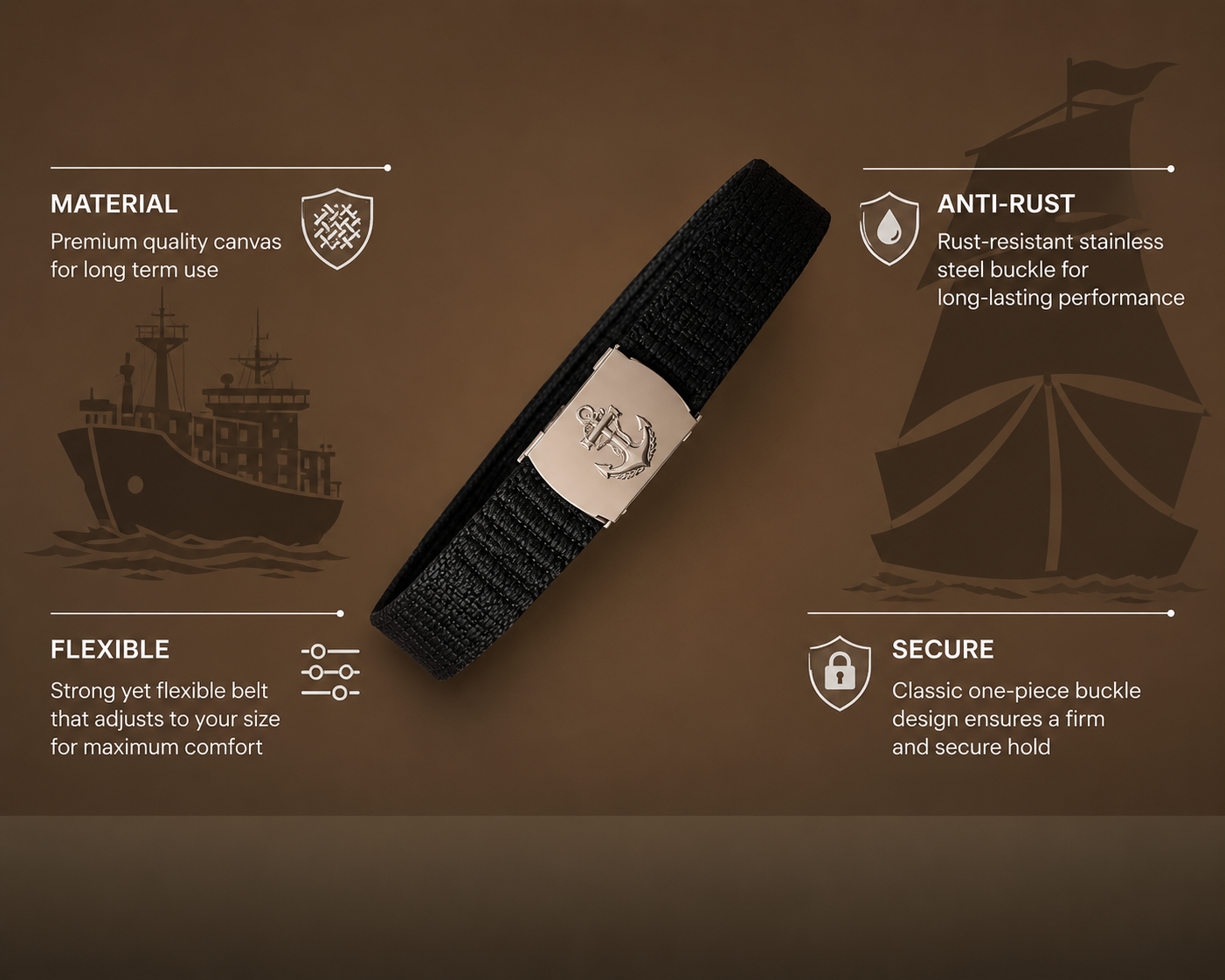 Black belt marchant navy