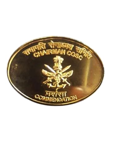 Indian Army Chairman COSC Commendation Badge – Gold Finish