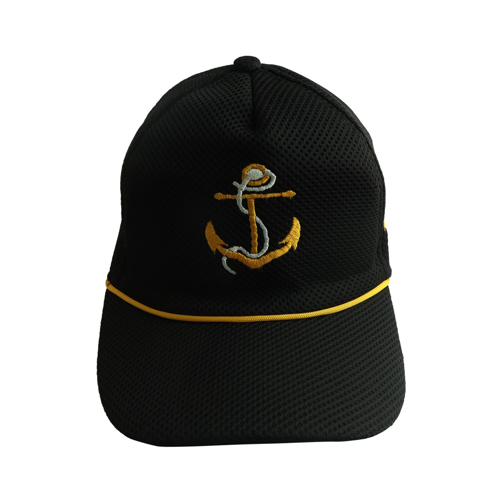 Indian Navy Anchor Embroidered Black Cap