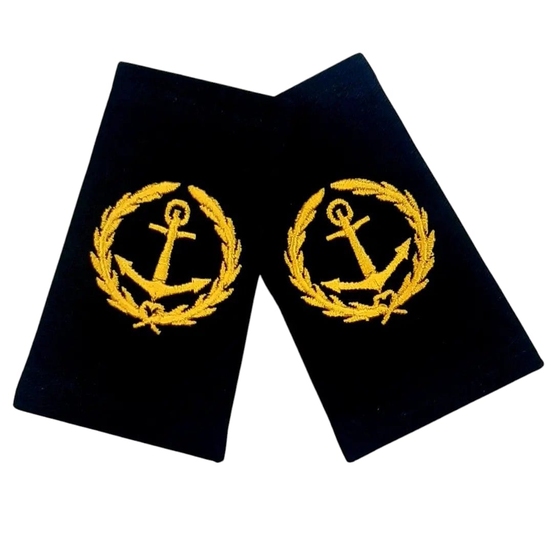 Indian Navy Anchor & Laurel Shoulder Patch (Pair)