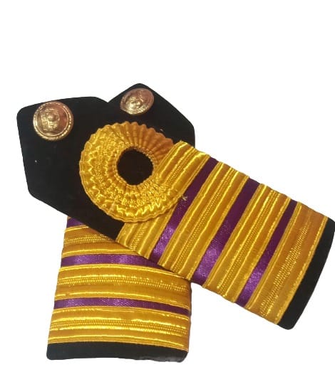 Indian Navy Captain Rank Shoulder Boards – Medical Branch (Executive Curl)