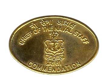 Indian Navy Chief of the Naval Staff Commendation Medal – Gold Finish
