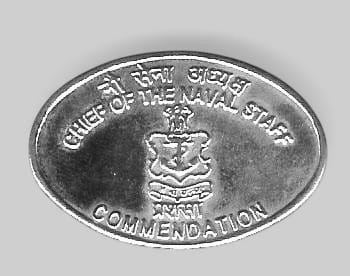 Indian Navy Chief of the Naval Staff Commendation Medal – Silver Finish