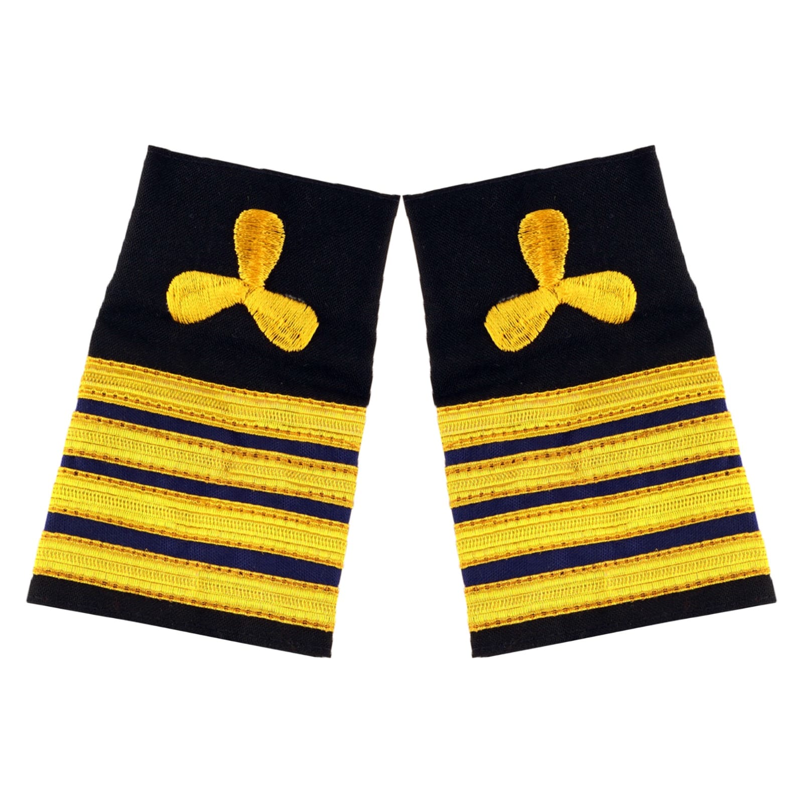 Indian Navy Commander Rank Shoulder Boards – Engineering Branch (4 Stripes)