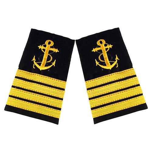 Indian Navy Commander Rank Shoulder Boards – 4 Gold Stripes