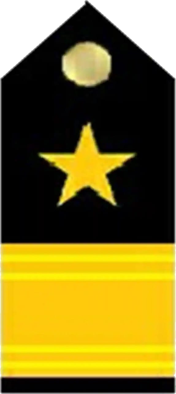 Indian Navy Lieutenant Rank Shoulder Board – Single Star with Double Stripe