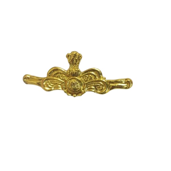 Indian Navy Sailor Cap Badge – Gold Finish