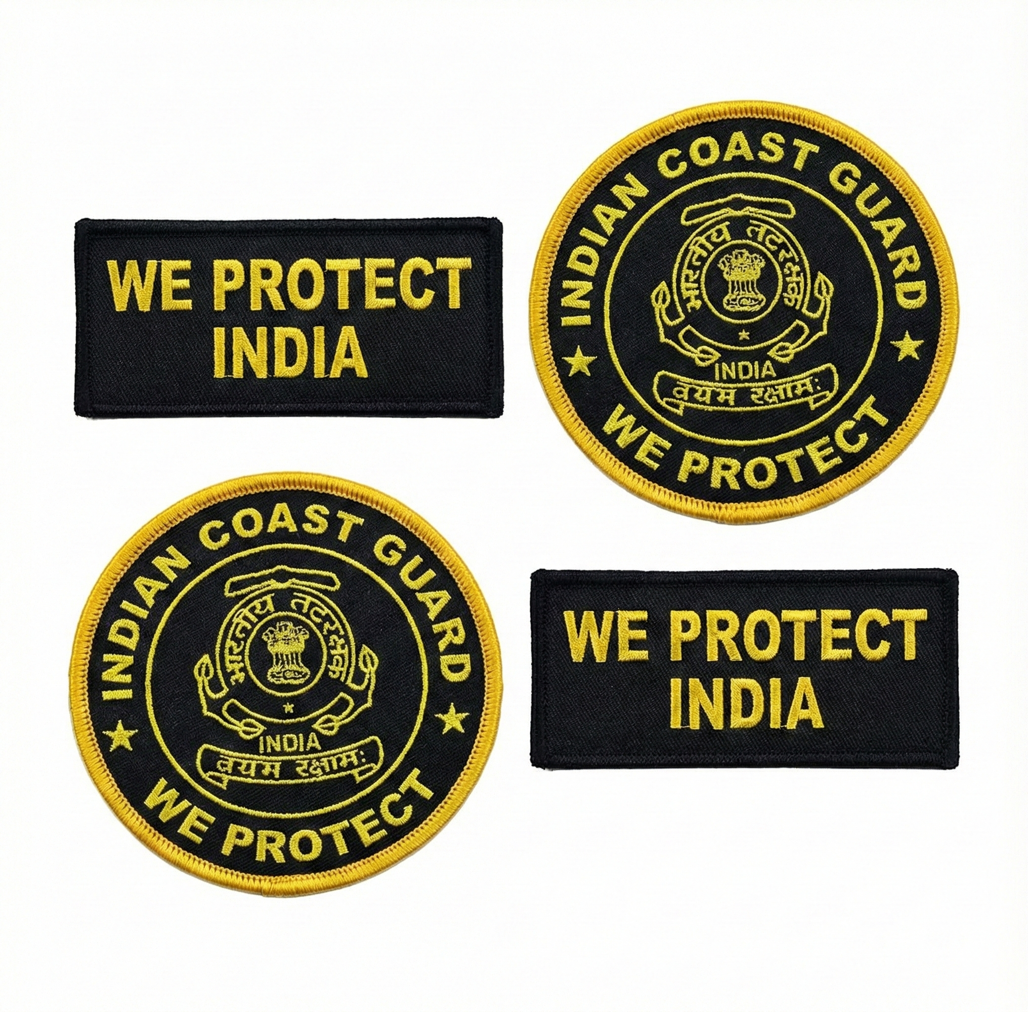 Indian Coast Guard We Protect India Embroidered Uniform Patch