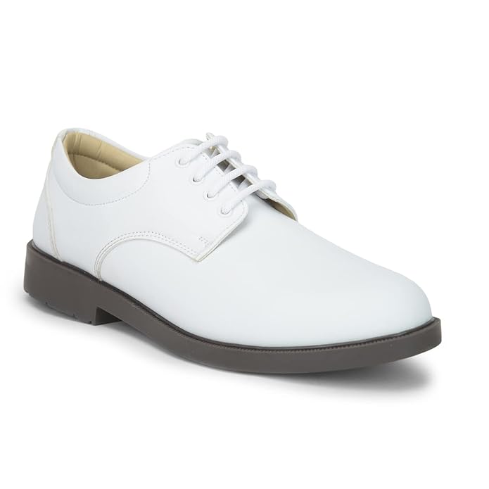 Premium White Uniform Formal Shoes – Defence / Navy Style